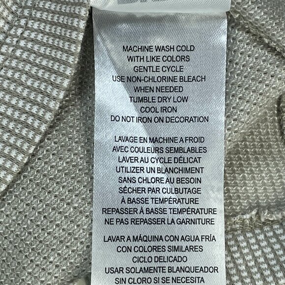 DKNY Tee Shirt Mens Sz Large Tan Short Sleeve Textured Cotton Stretch Shirt NWT - Picture 8 of 8